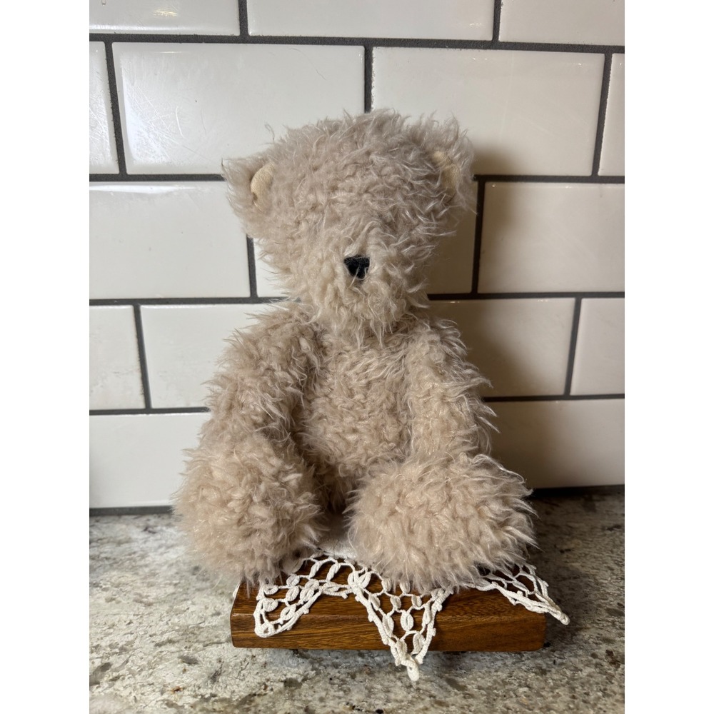 Jellycat London Edward Bear Plush Shaggy Oatmeal Beige Stuffed Animal Teddy Bear